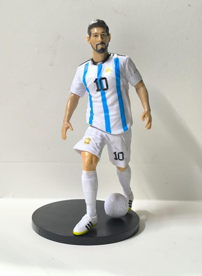 Iconic Keychains سلسلة مفاتيح مميزة على شكل مجسم لاعب كرة قدم، قميص كرة قدم رقم 10، مع كرة - Image 1